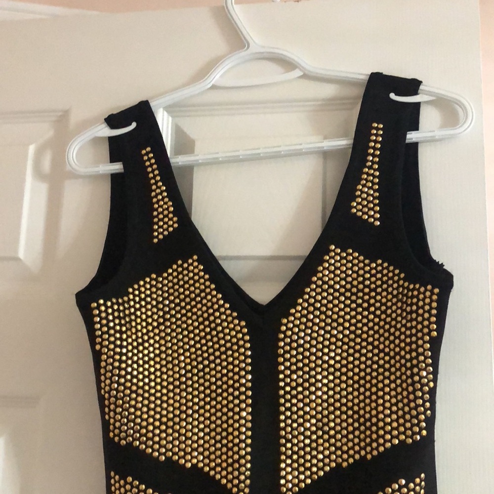 Bebe mini dress with golden studs - Picture 3 of 6